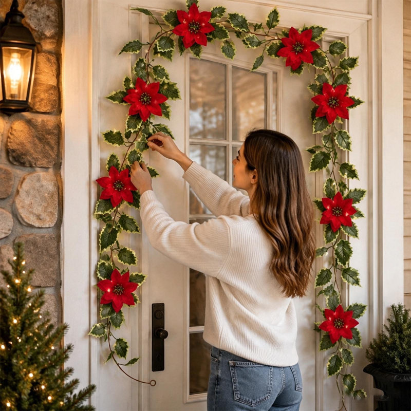 Décorations de Noël Décorations de guirlande de Noël pour la saison des fêtes