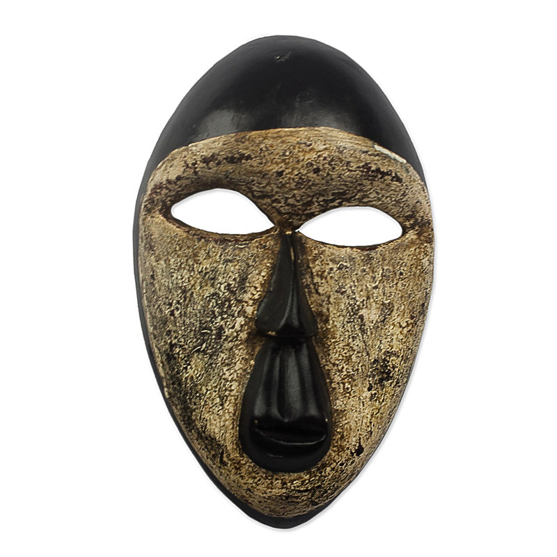 Décoration murale masque en bois africain Nusetor