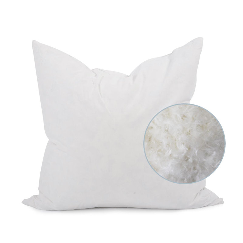 Throw Pillow, 20" H x 20" W x 4" D, Bella Chocolate Performance Velvet, Down Blend