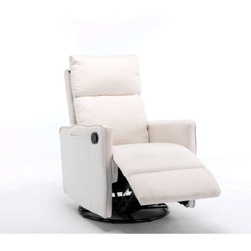 Fauteuil inclinable et pivotant, Lin de coton beige