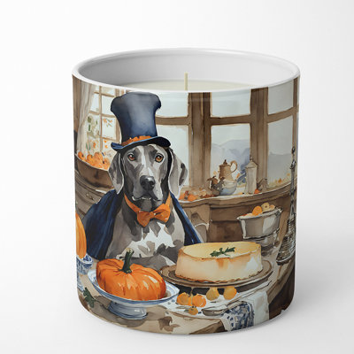 Pumpkin Pie Scented Tumbler Candle with Ceramic Holder