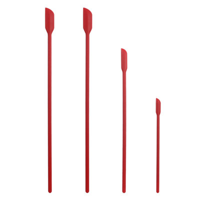 4Pcs/Set Silicone Spatula Soft Flexible Portable Long Handle  Small Scraper Kitchen Gadget