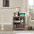 Jaimar 24"W Farmhouse Square End Table with Charging Station&Adjustable Storage Shelf-1241779242-1241779282