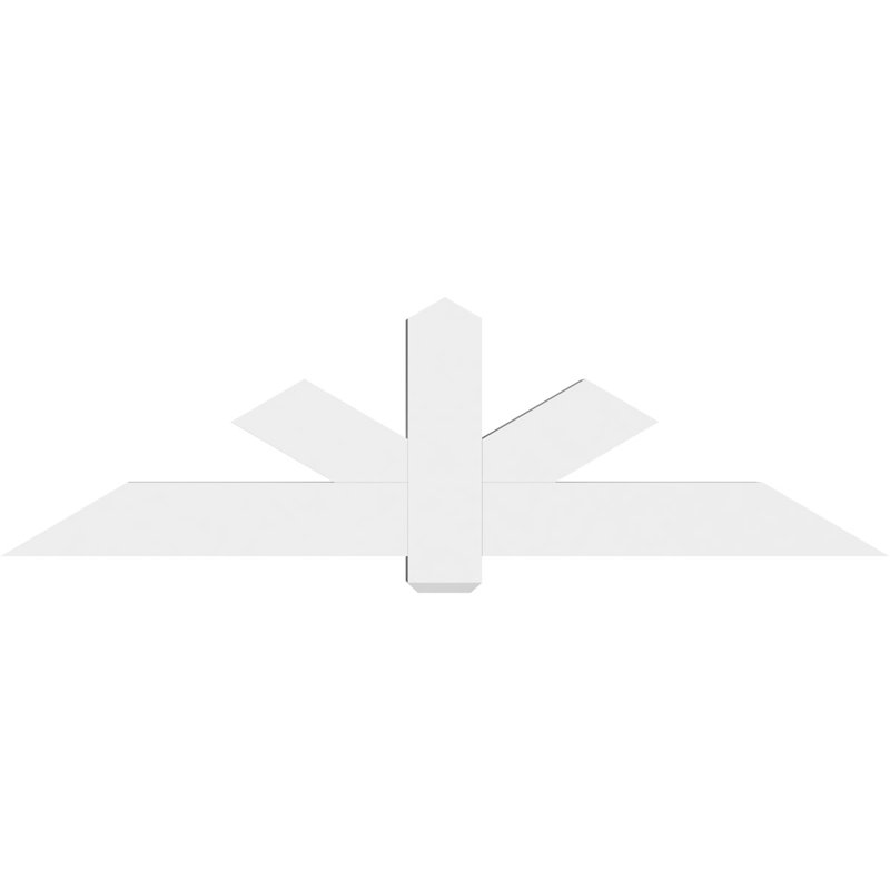 Kennewick Architectural Grade PVC Gable Bracket, 21" H x 72" W (Pitch: 7/12), 4" D x 6" F