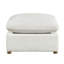 Mobilier de salon modulaire 5 pièces moderne avec deux repose-pieds rembourrés en tissu beige-131300443