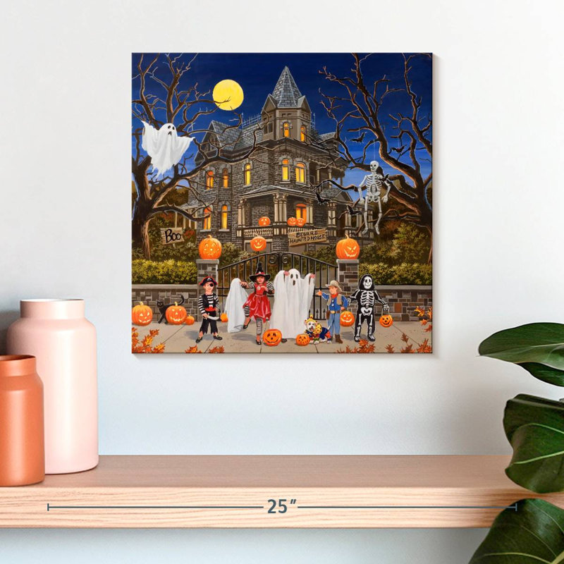 Lelend Beware Haunted House, 16'' H x 16'' W