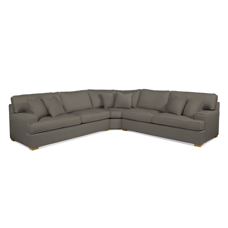 Sadie L-Sectional, Gray Sugar Performance; 0863-84, Honey Finish