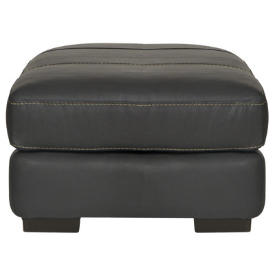 Arieyanna Italian Leather Match Ottoman
