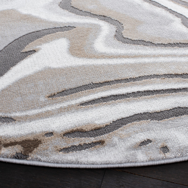 Tapis abstrait Spurrell Performance, Rond 6 pi 7 po