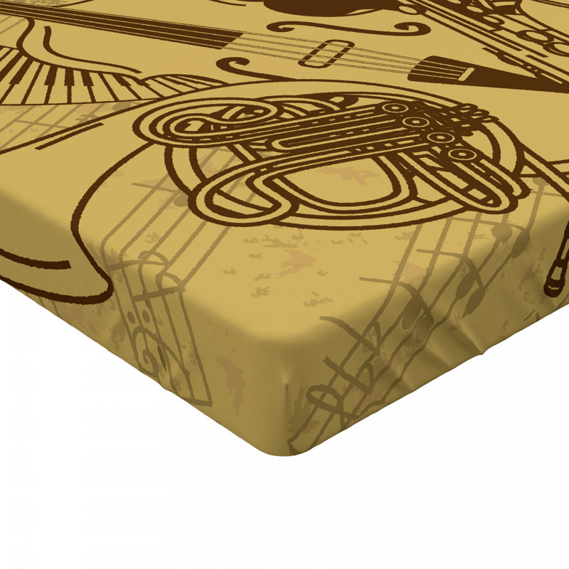 Music Microfiber Fitted Sheet, Twin XL Fitted Sheet