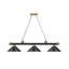 Luminaire suspendu linéaire 3 lumières Annaleisa-62758324-62758326