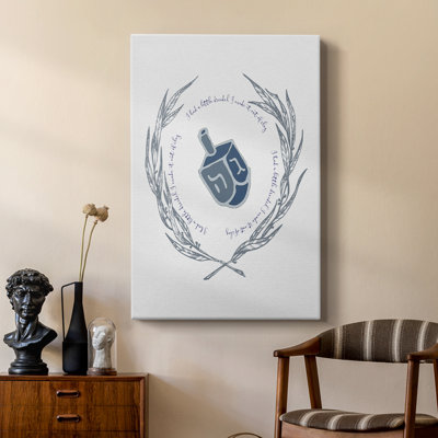 Hanukkah Dreidel -Custom Wrapped Gallery Cavas