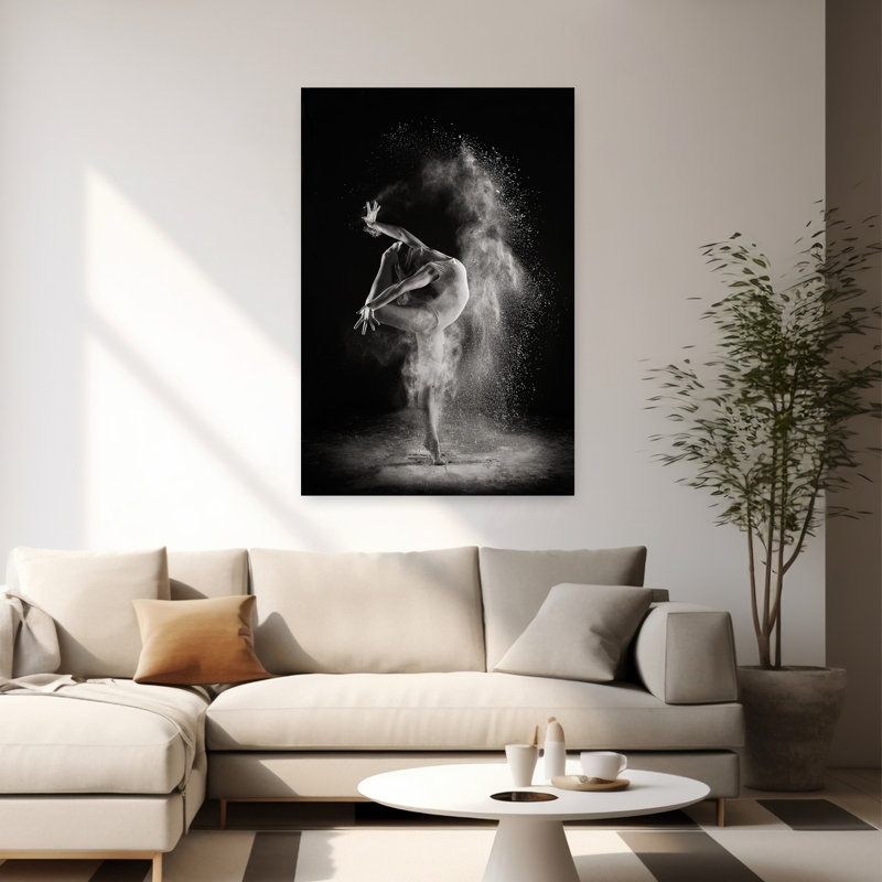 «Graceful Powder Dance», impression d'art dramatique élégant et éthéré, 60" H x 40" W