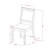 3 Piece Dining Set Includes a Rectangle Table and 2 Stackable Polyester Chairs, Black