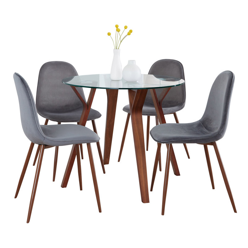 Ensemble repas pour 4 personnes Folia, Gris
