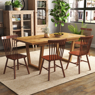 Candance Solid Wood Windsor Back Side Chair (Set of 4)