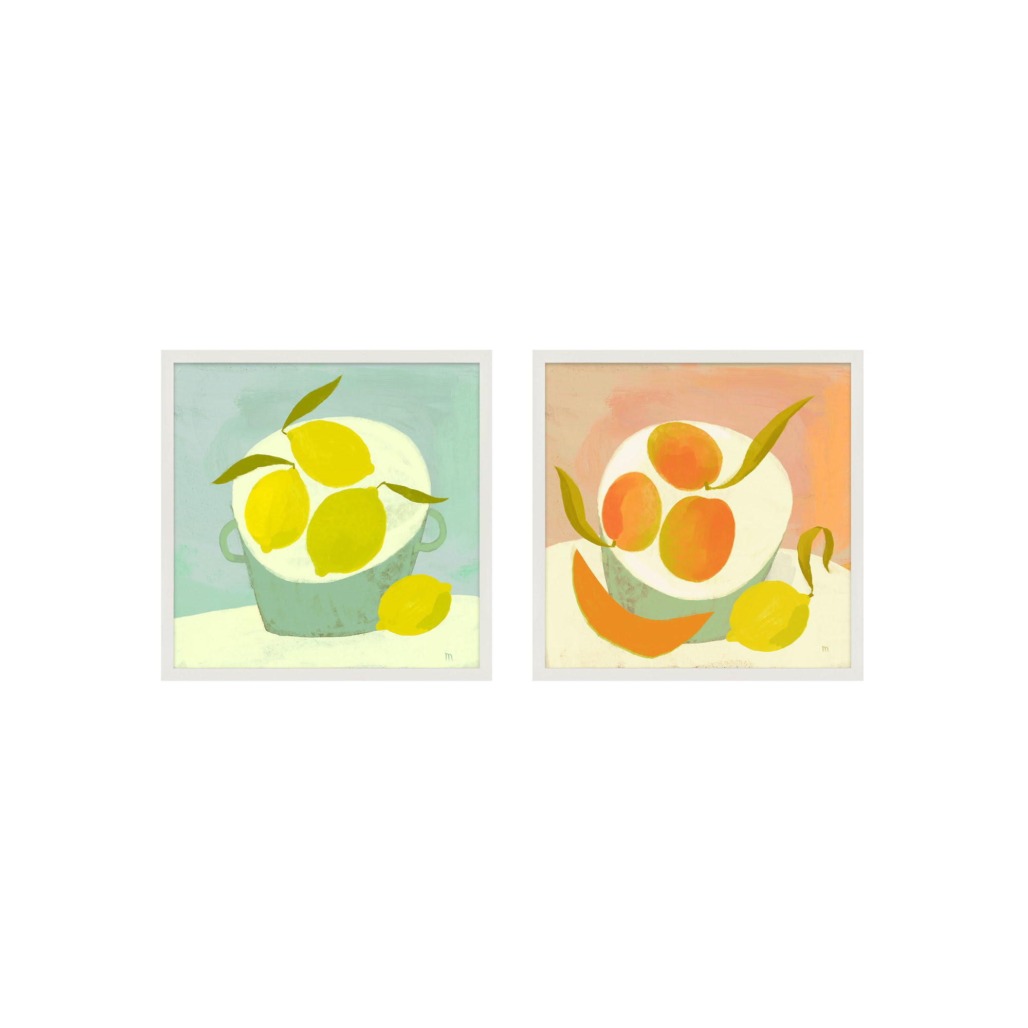 Summer Bounty by StudioM, 24" H x 24" W x 1.25" D, White