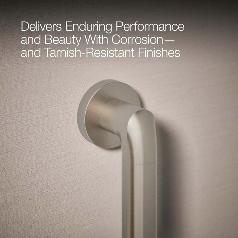 Kumin Grab Bar, 18" W, Brushed Nickel