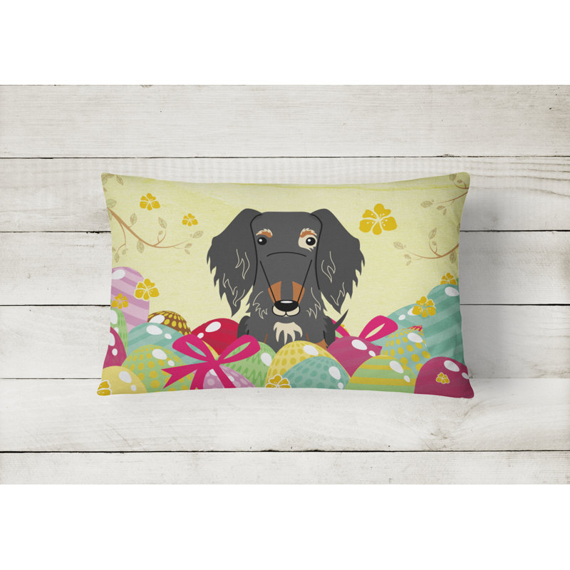 Easter Eggs Outdoor Throw Pillow, Dapple
