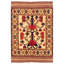 Tapis décoratif en laine noué à la main de conception unique 4 pi 2 po x 6 pi Charna New Age