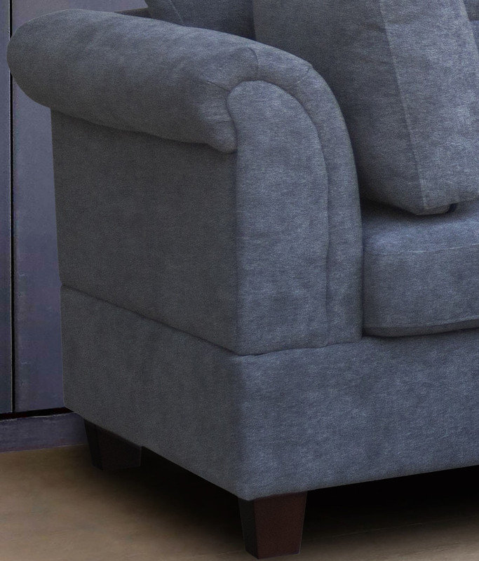Canapé modulaire de 103,5 po avec repose-pieds et 2 coussins décoratifs Adan