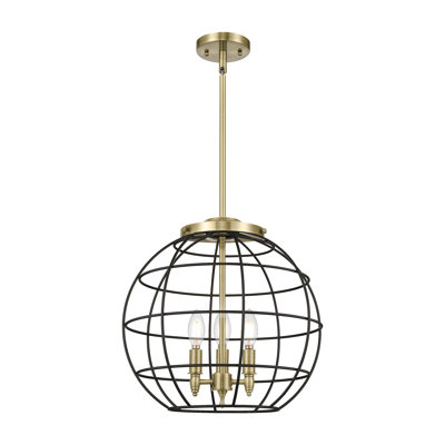 Luminaire suspendu sur tige 3 lumières Lake Placid