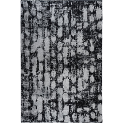 Rapture Abstract Flatweave Black/Silver Gray Area Rug
