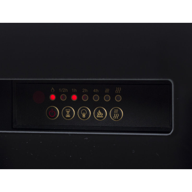 Forte 40" Black Recessed Electric Fireplace with Remote