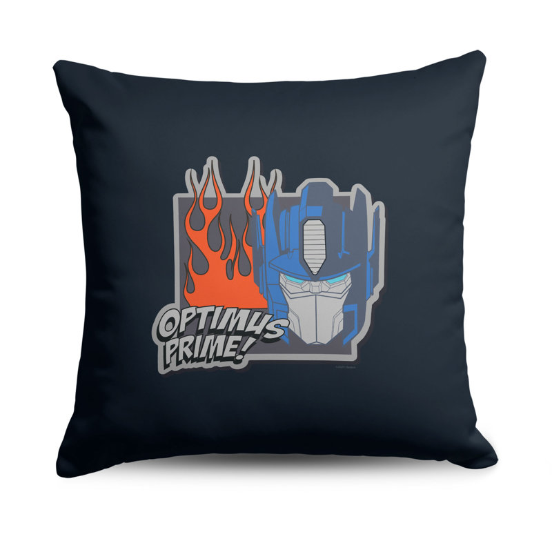 Hasbro Transformers Optimus Prime Flame Throw Pillow