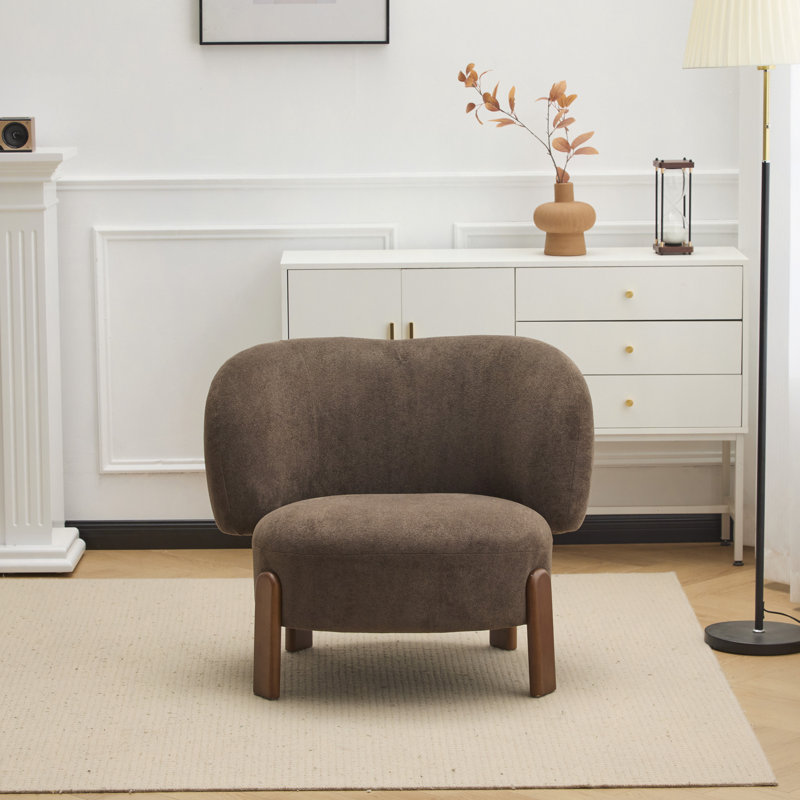Fauteuil à oreilles Cozy, Dark Brown Polyester