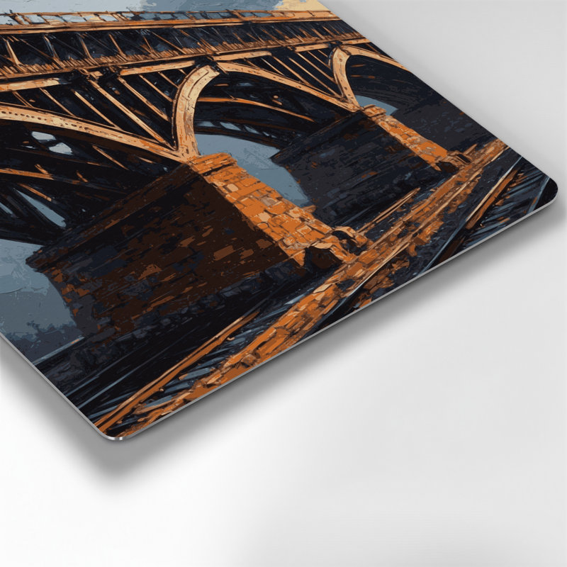 Illustration de pont en métal transport, H 16 po x l 16 po