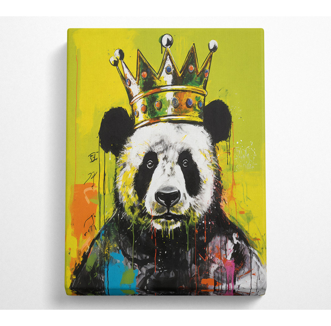 Panda Crown Urban Canvas Kunstdruck