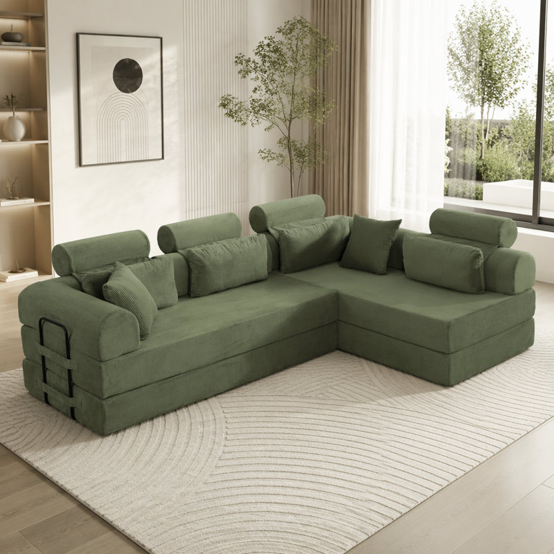 Canapé modulaire en L, Greyish Green