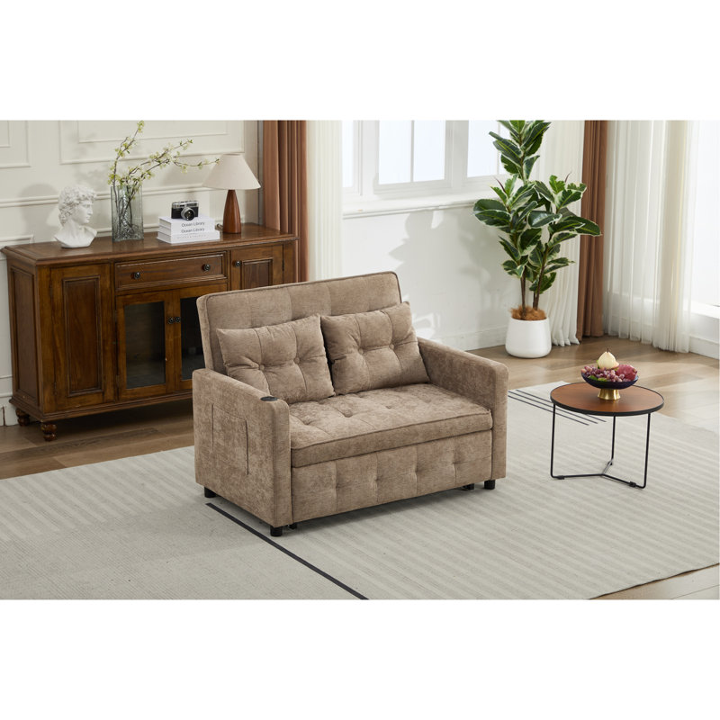 Canapé-lit convertible 3 en 1 Sleeper Chair, Chameau