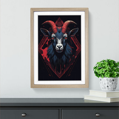 Goat Geometric Art - Framed Print