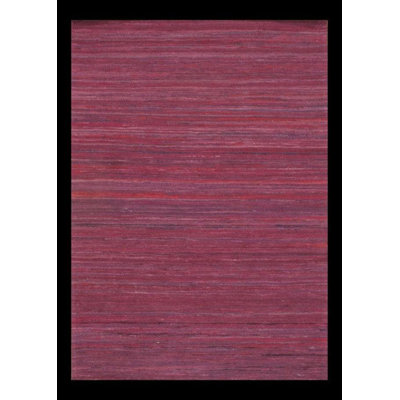 Isabelline Purple Red Sari-Silk Modern Flat Weave Rug (4 Sizes Available)
