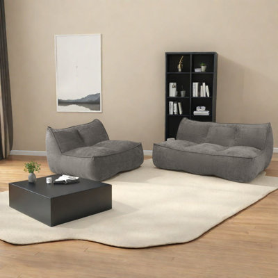 Canapés de compression, canapé modulaire en coton et lin de 88,5 pouces pour maison moderne