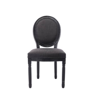 One Allium Way® Lissie Velvet Upholstered King Louis Back Side Chair in  Black
