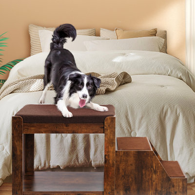 Lit superposé à plusieurs niveaux pour animaux de compagnie pour chiens et chats, coussin de marche amovible, intérieur, lit à siège solide, animaux de compagnie, avec coussin à gratter,