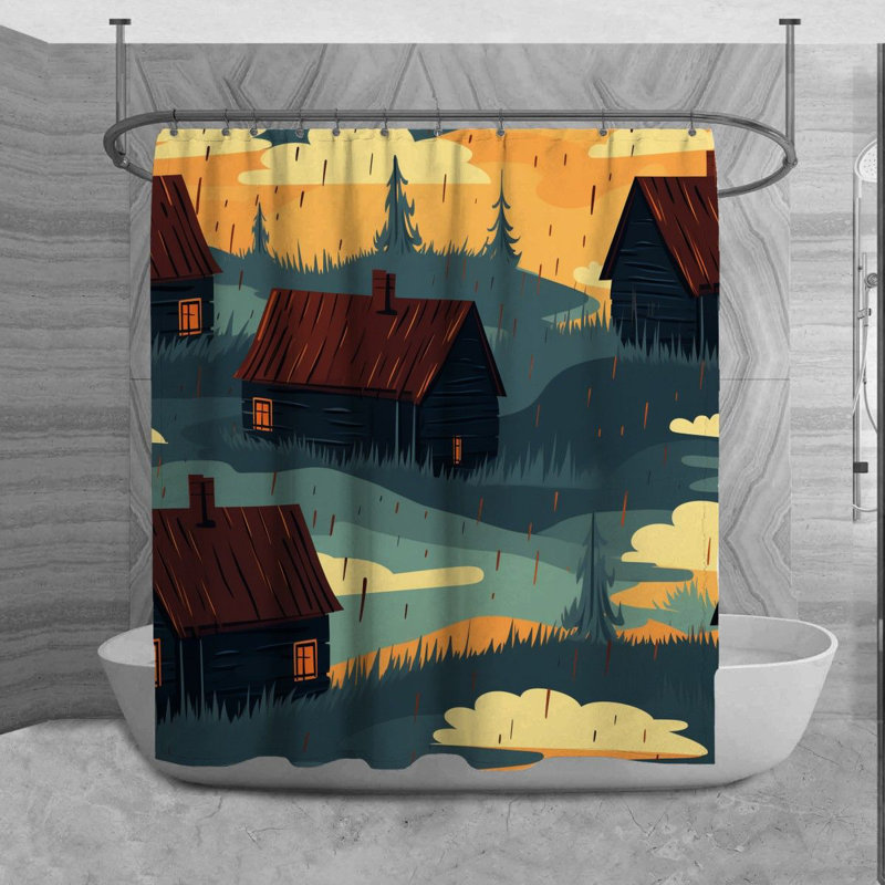Tyahna Shower Curtain, H 73 po x l 70 po