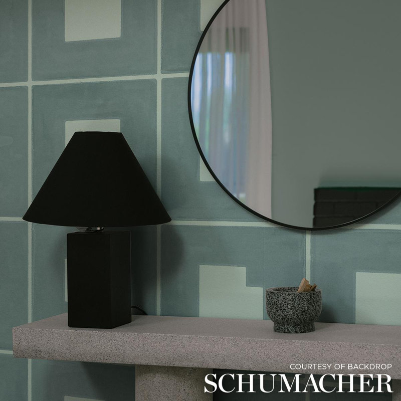 Schumacher x Backdrop Palindrome Wallpaper, Teal