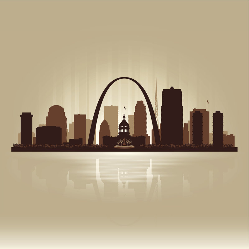Saint Louis City by Yurkaimmortal - Wrapped Canvas Print, 30cm H x 30cm W