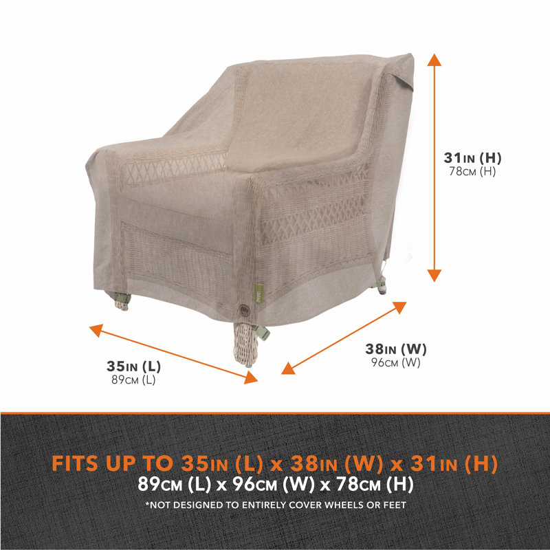 Sandstone Waterproof Polyester Patio Lounge Chair Cover