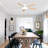 Wrought Studio™ 52 Inch Flush Mount Ceiling Fans With LED Lights White-63331492