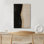 "Black and Ivory Split Minimalist Wall Decor", reproduction d'art sur toile encadrée