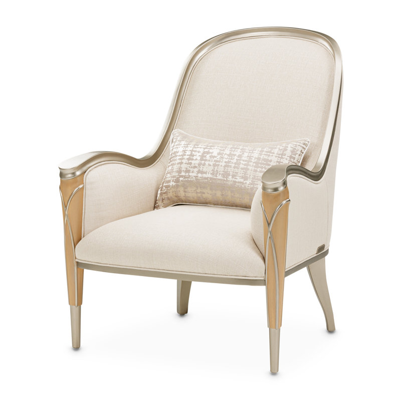 Villa Cherie 31'' Wide Armchair, Pearl 100% Polyester