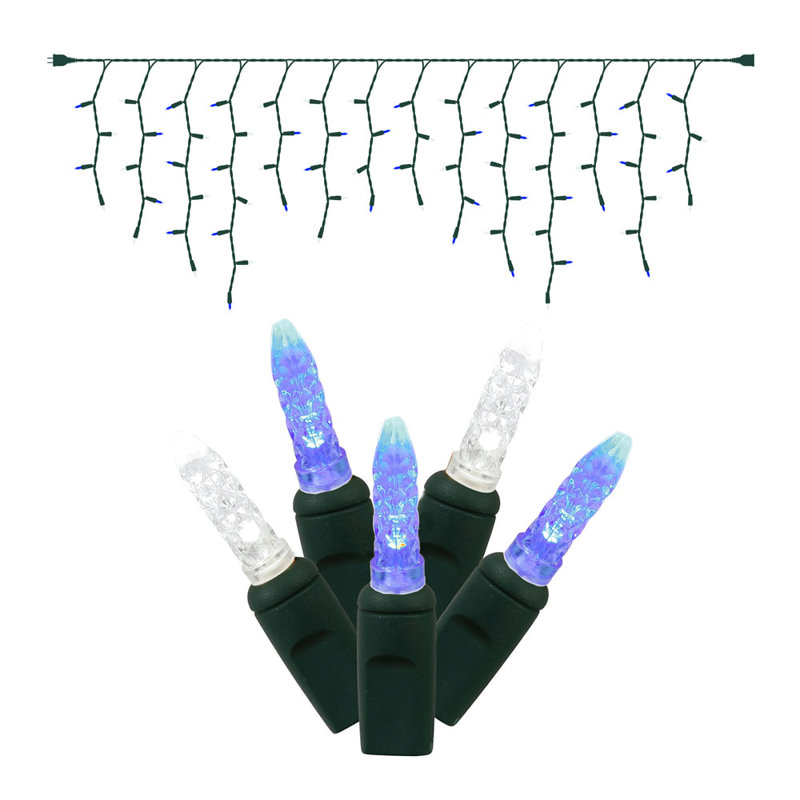 Vickerman M5 Icicle Christmas light set, Clear/Green