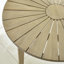 Quattro Acacia Wooden Round Dining Table With 4 Hamber Dining Chairs - Modern Garden Patio Dining