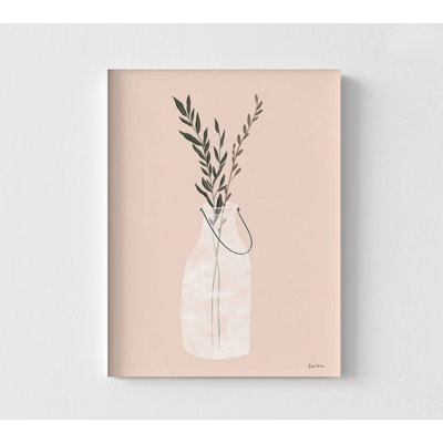 Natural Vessels II By Becky Thorns, Leaves Illustration Print, Framed Delicate Painting Print, Botanical Art Print, Spring Vibe Art Prints