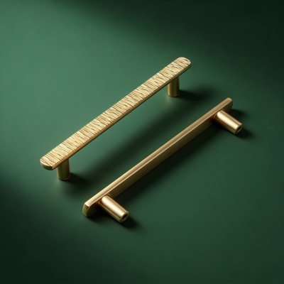 Poignées d'armoire en alliage de zinc de qualité supérieure, poignées centrales en bronze champagne de 5 pouces (128 mm) pour armoires de cuisine, tiroirs, armoires et meubles, paquet de 6